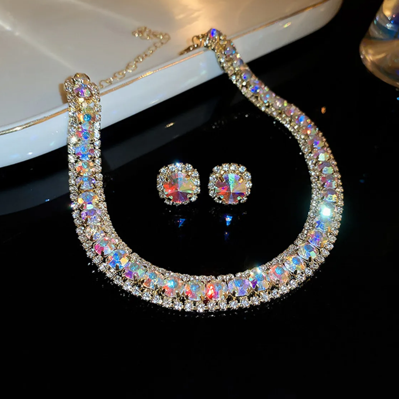 Thumbnail: Luxury Party Set with Necklace and Earrings