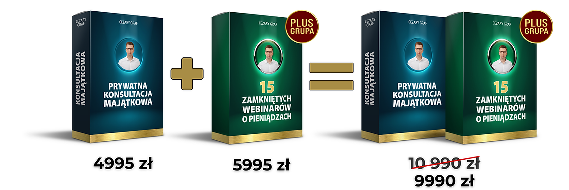 Pakiet: prywatna konsultacja majątkowa + 15 zamkniętych webinarów o pieniądzach