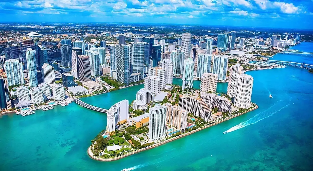 Aerial view of Miami, Florida