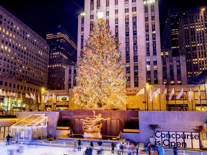 Rockefeller Christmas tree in New York.