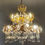 Thumbnail: Palwa two-tier gilt chandelier
