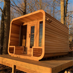 Thumbnail: Outdoor Luna Sauna w/ Porch - Clear Cedar