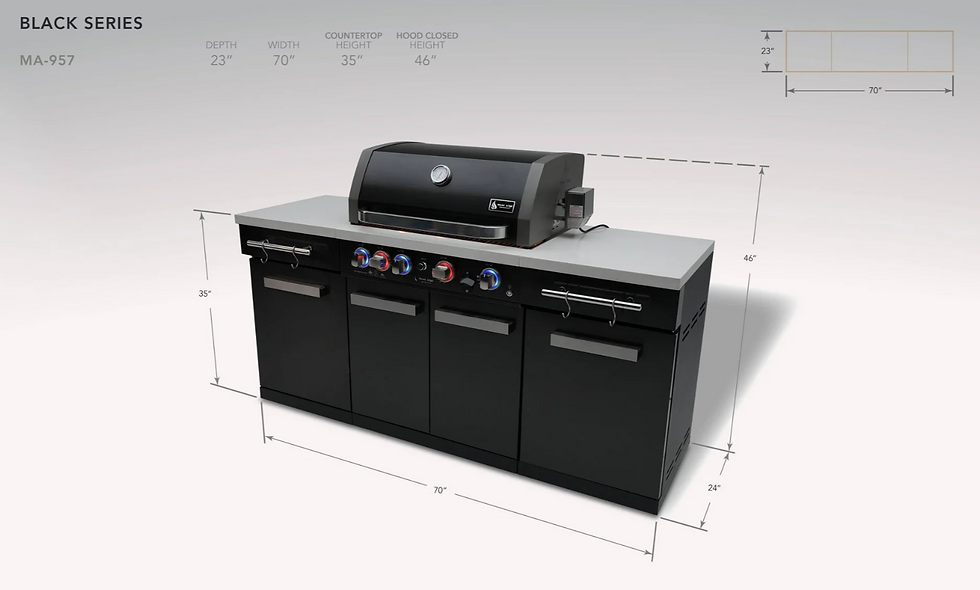 Thumbnail: Mont Alpi MA-957 Compact Outdoor Kitchen — Black Series