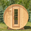Thumbnail: Panoramic View Knotty Cedar Barrel Sauna w/ Changeroom
