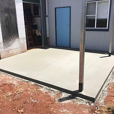 External concrete to a Residential Shed House