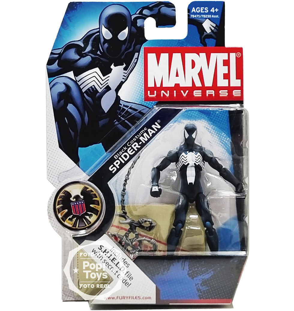 Miniatura: Hasbro - Marvel Universe - 3.75" - Black Custome Spider-Man - Serie 1	No. 18