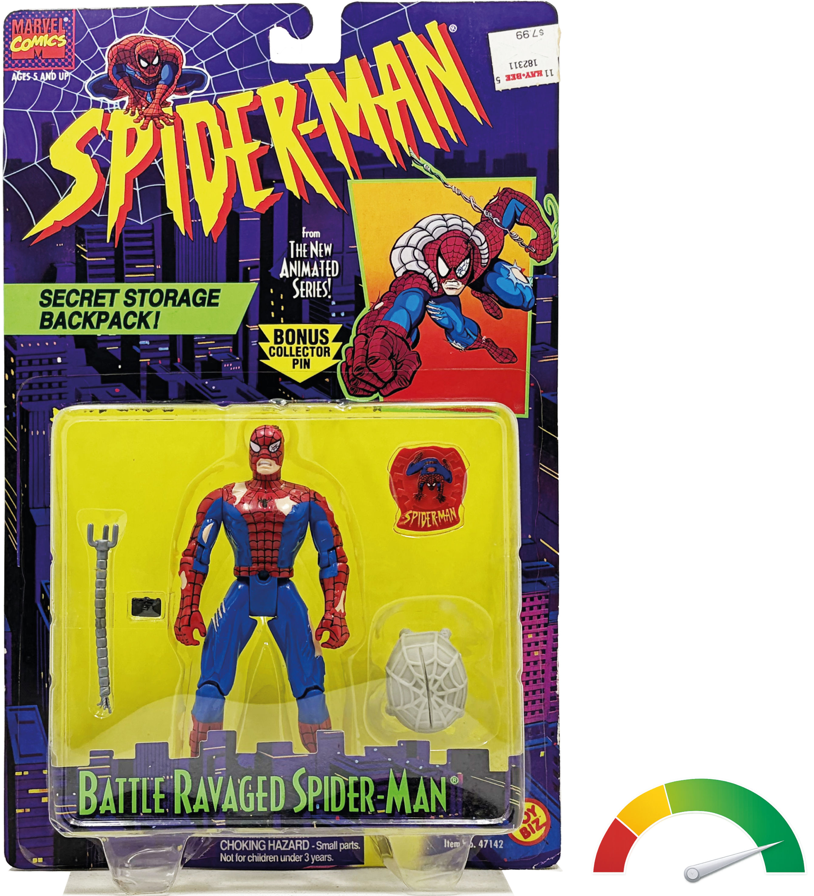 ToyBiz | Spider-Man | The New Animated Series | Battle Ravaged Spider-Man
