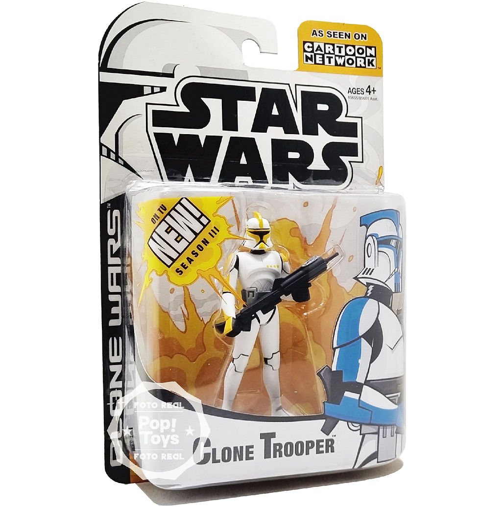 Miniatura: Hasbro - Clone Wars - Cartoon Network - Clone Trooper (Amarillo)