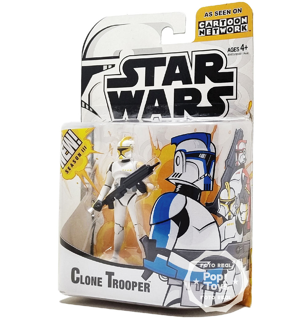 Miniatura: Hasbro - Clone Wars - Cartoon Network - Clone Trooper (Amarillo)