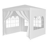 10'x10' Canopy Tent with 4 Removable Sidewalls,Portable Party Tent with PE Corner Joints a