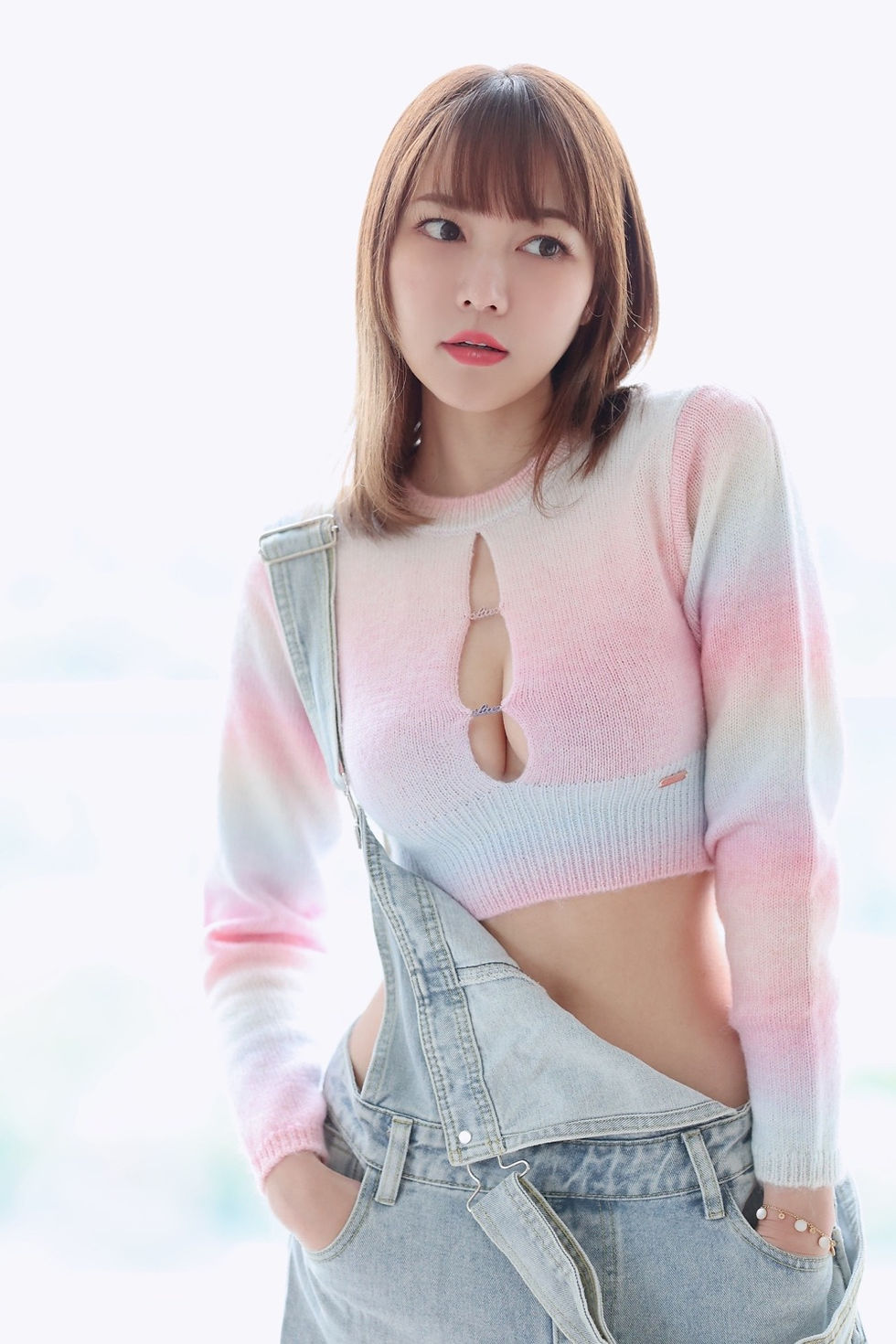 縮圖：KanaLili Love Rainbow Gradient Knit Top