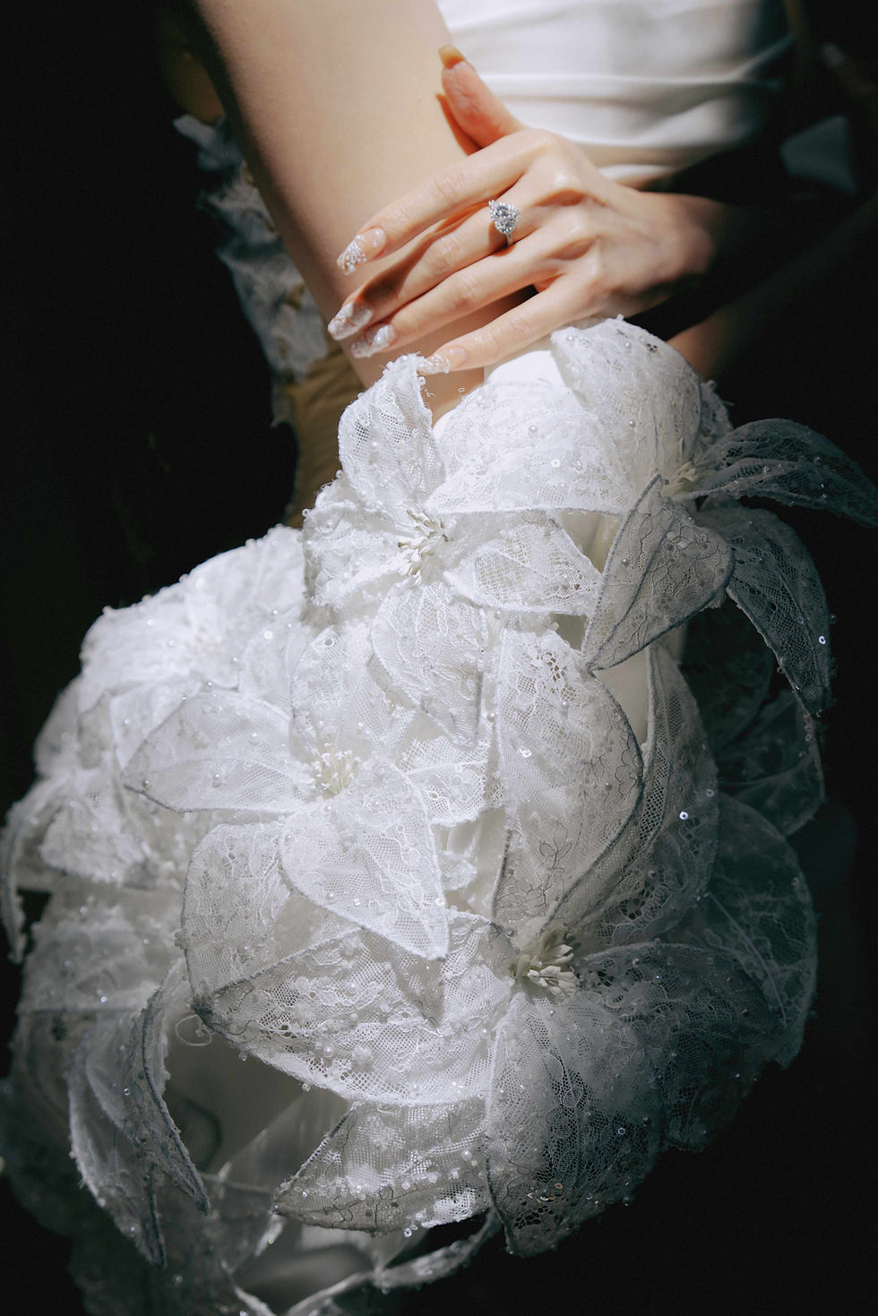Thumbnail: KanaLili Bridal - The Frosted Lily Cape