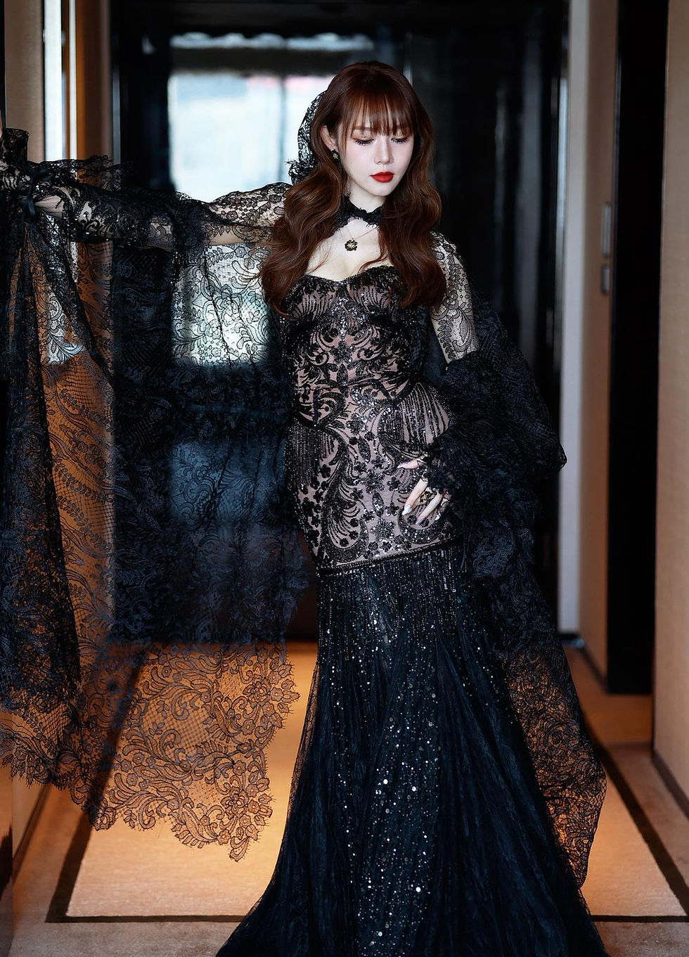 Thumbnail: The 4 way gown cape in Night Vow
