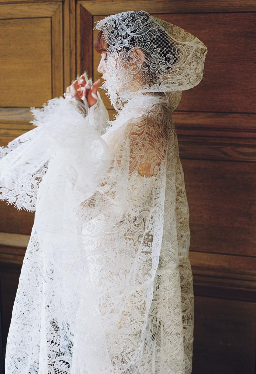 Thumbnail: KanaLili Bridal Lace Cape Veil