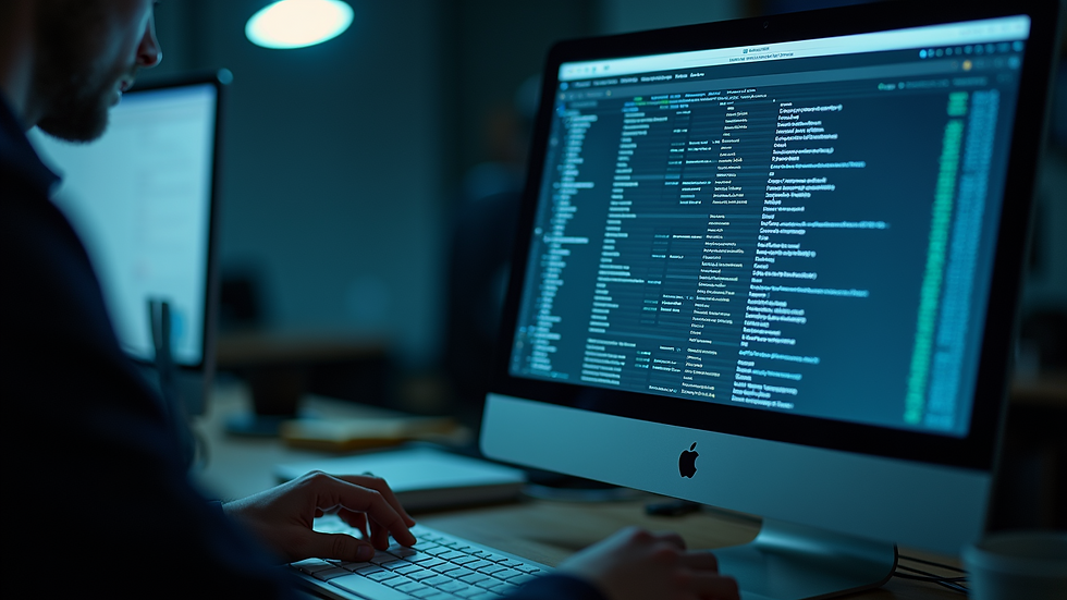 Eye-level view of a computer screen displaying a criminal record database