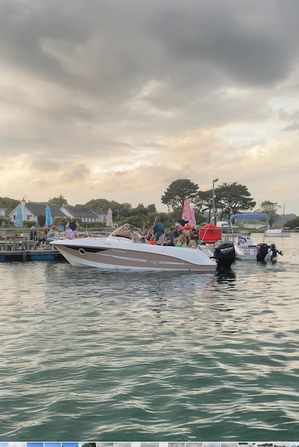 Private water taxi transfer across the bay
