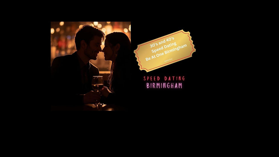 Speed Dating Singles Night Ages 30's & 40's Birmingham Be At One 