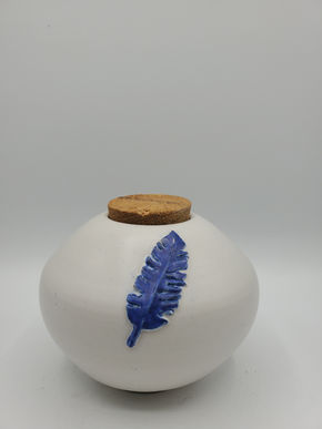 pot en grès blanc mat 40 euros