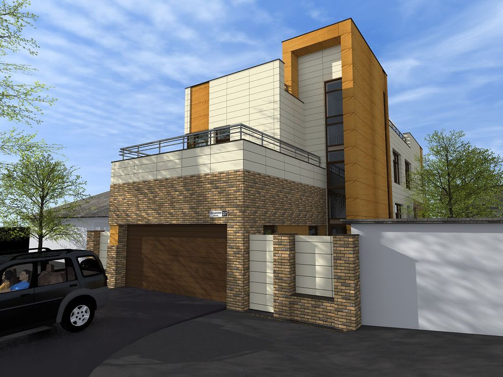 Коттедж с эксплуатируемой кровлей.