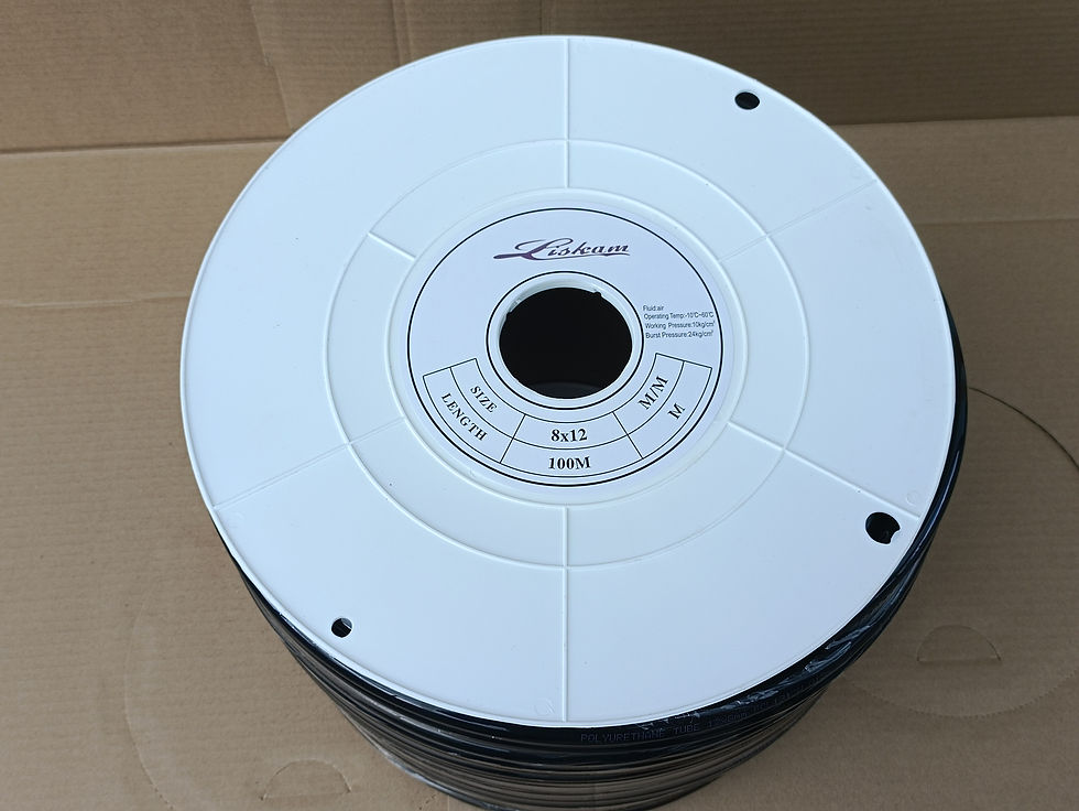 Miniatura: Przewód PU POLIURETANOWY Wąż Pneumatyczny 12x8mm czarny 1m