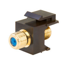 Wirepath™ Gold-plated 3 GHz Bandwidth F-Connector Keystone Insert - Brown