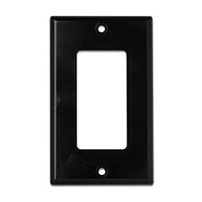 Wirepath™ Decorative Single Gang Wall Plate - Black