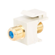 Wirepath™ Gold-plated 3 GHz Bandwidth F-Connector Keystone Insert - Light Almond