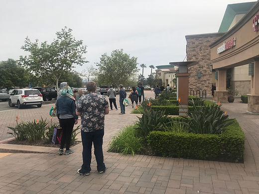 Waiting in line at TJs