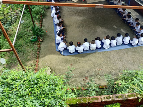 Students having Breakfast and Lunch