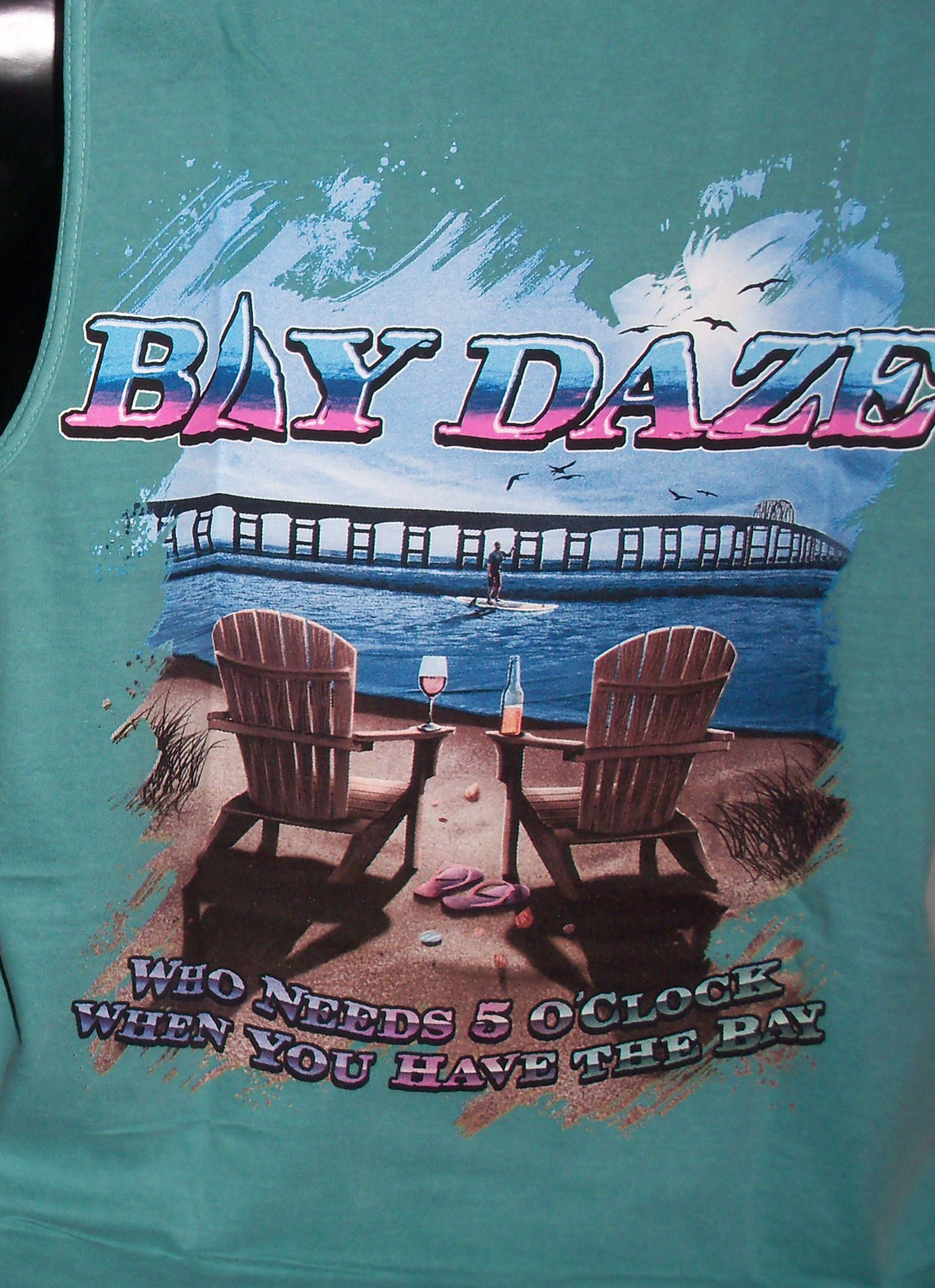 5O'Clock/Beach Scene Adult Tank Top