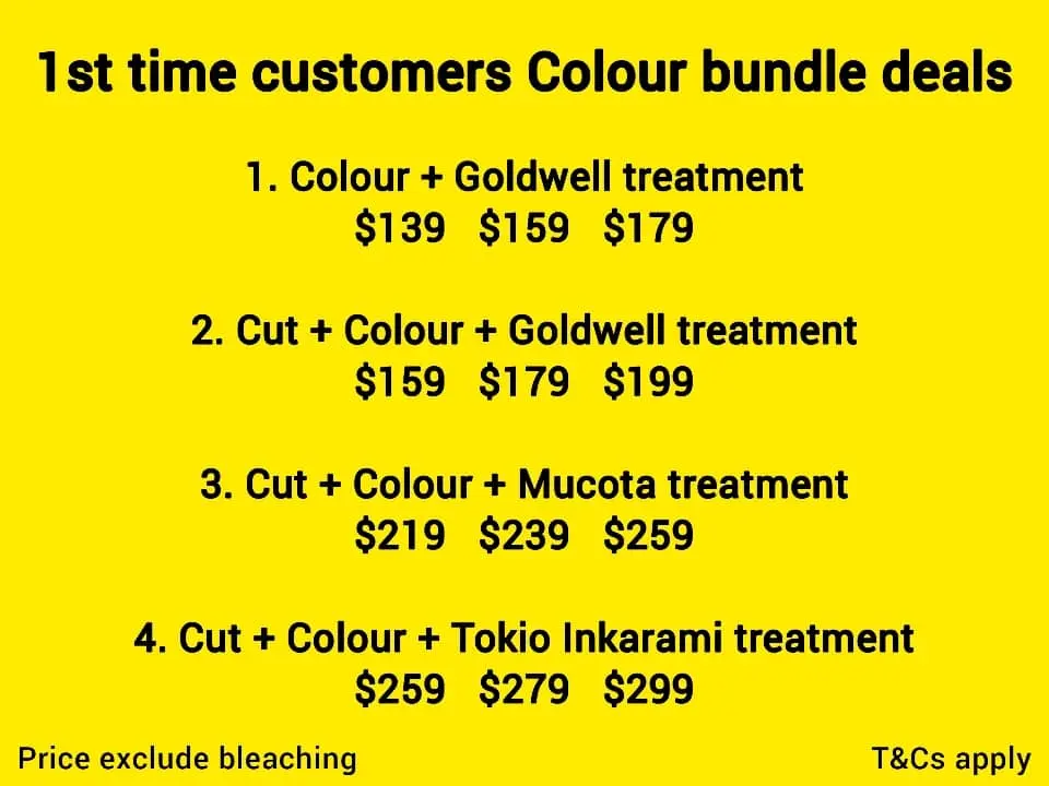 hair colour promotion