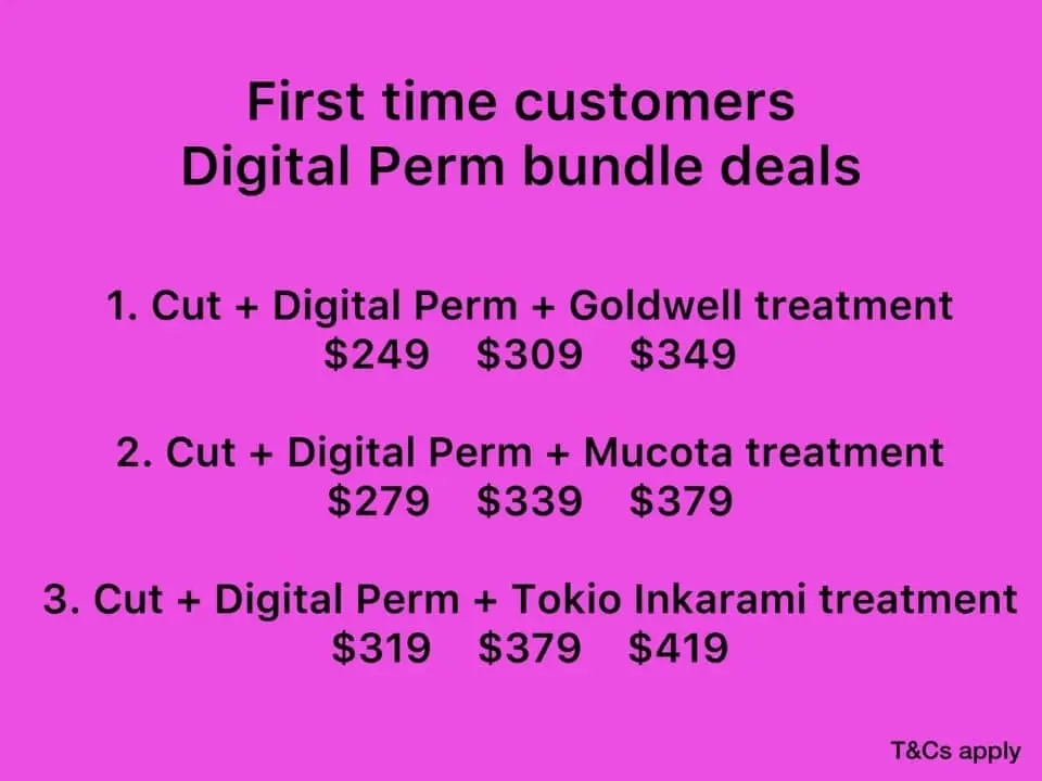 hair salon near novena perm promotion