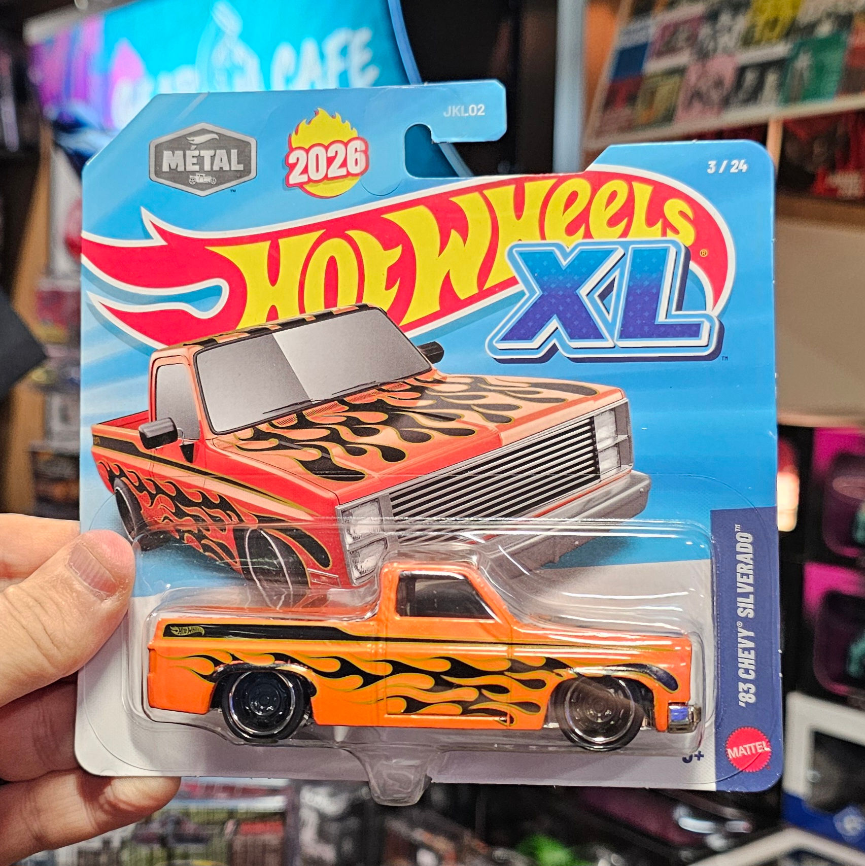 Hotwheels XL 1983 Chevy Silverado Orange Diecast