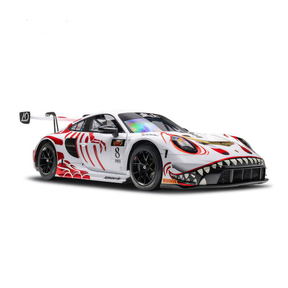 Thumbnail: Spark AO Racing Porsche 911 "Bushi Rexy" (Red/White) Diecast (PRE-ORDER)