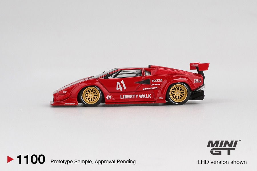 MiniGT LBWK Lamborghini Countach Diecast (Red) | Gear Oil Cafe