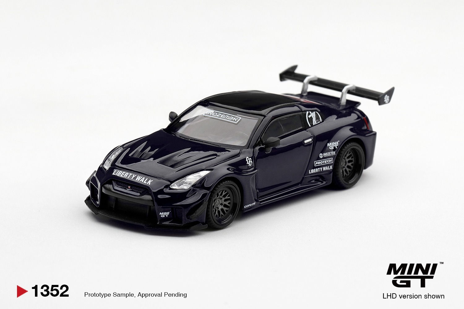 MiniGT LBWK Nissan Skyline R35 INOZETEK Edn. (Black) Diecast #1352 (PRE-ORDER)