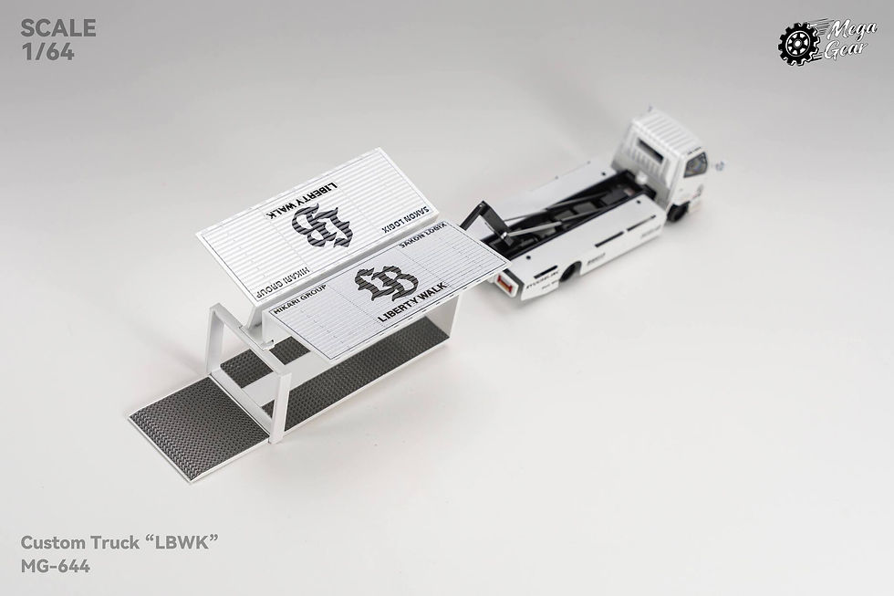Thumbnail: Mega Gear LBWK Box Transport Diecast Truck (White) (PRE-ORDER)