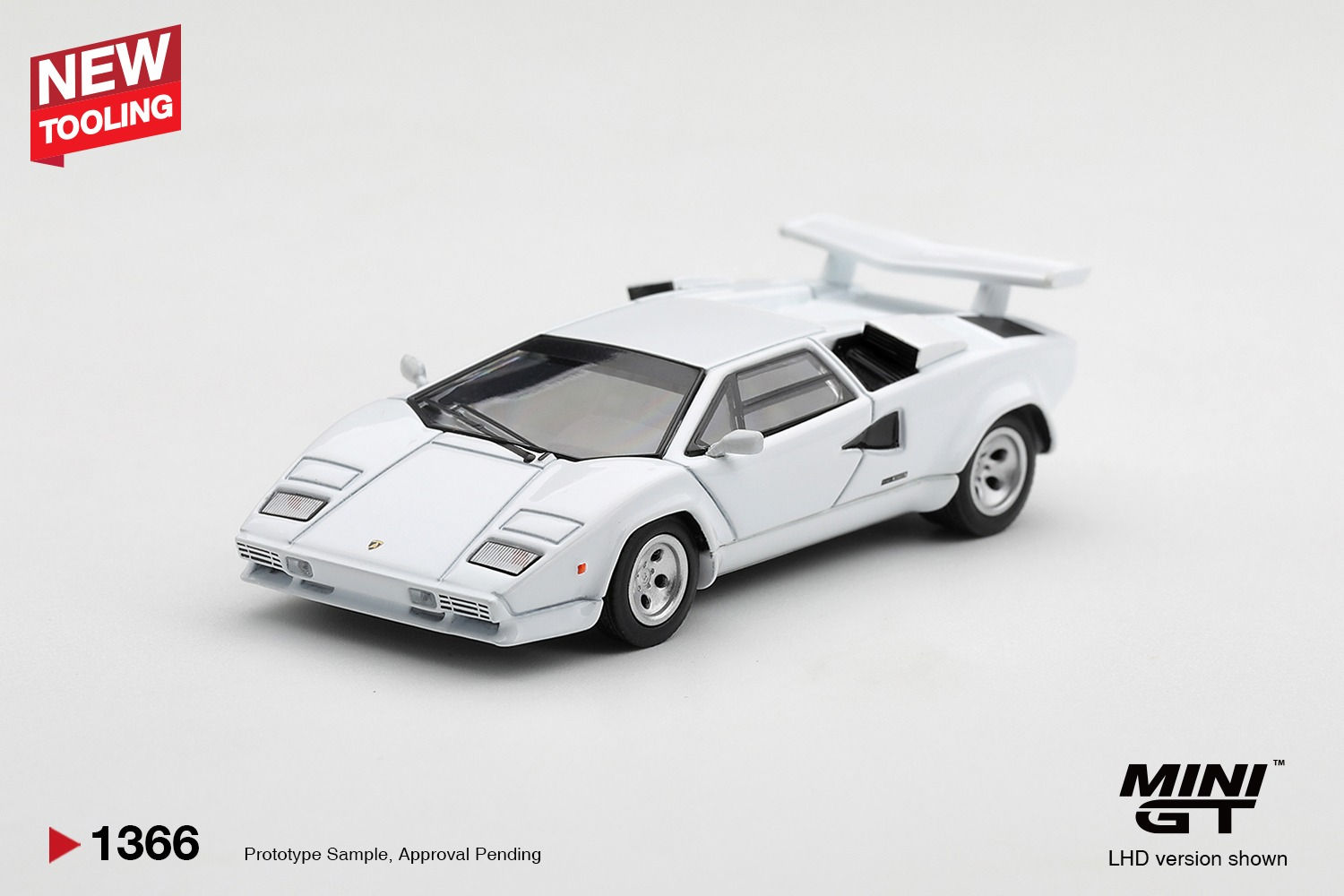 MiniGT Lamborghini Countach LP500S (White) Diecast #1366 (PRE-ORDER)