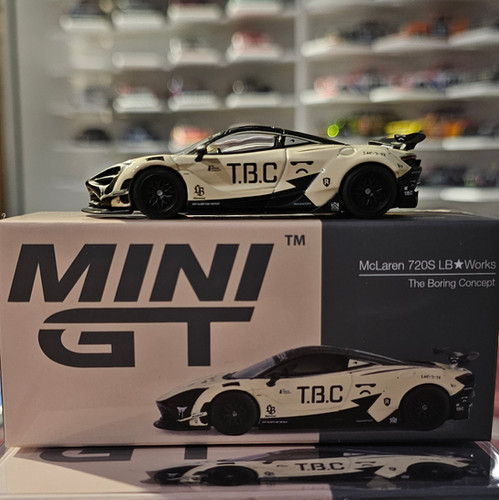 MiniGT X LBWK X TBC McLaren 720S Boring White Diecast | Gear Oil Cafe