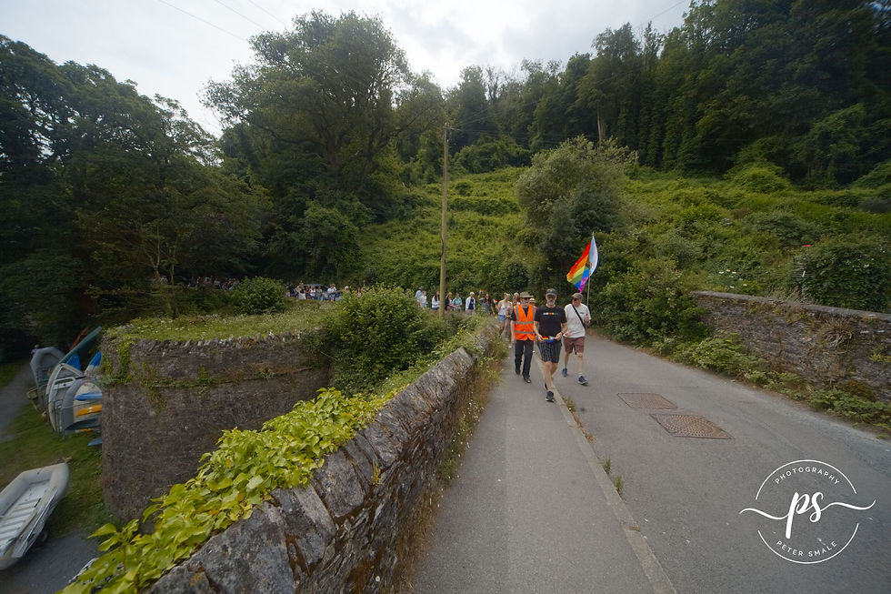 Pride March Coming From The Castle.