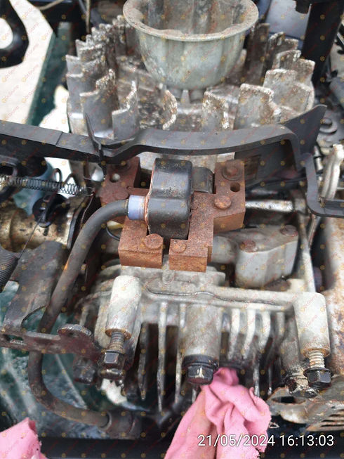 Lawnmower Engine Showing The Ignition Coil