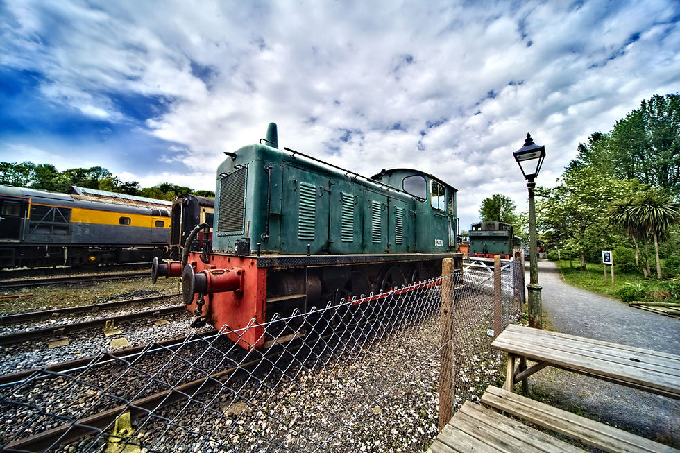 A Diesel Train Parked.