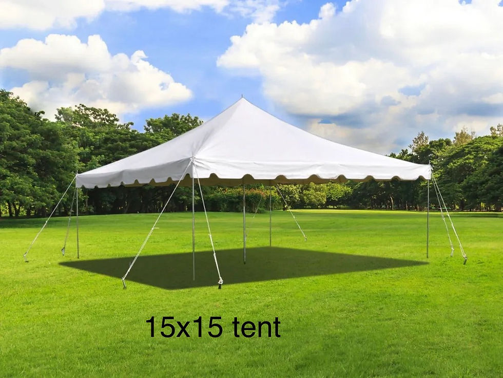 15x15 White Pole Tent