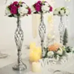 Silver Spiral Bouquet Towers