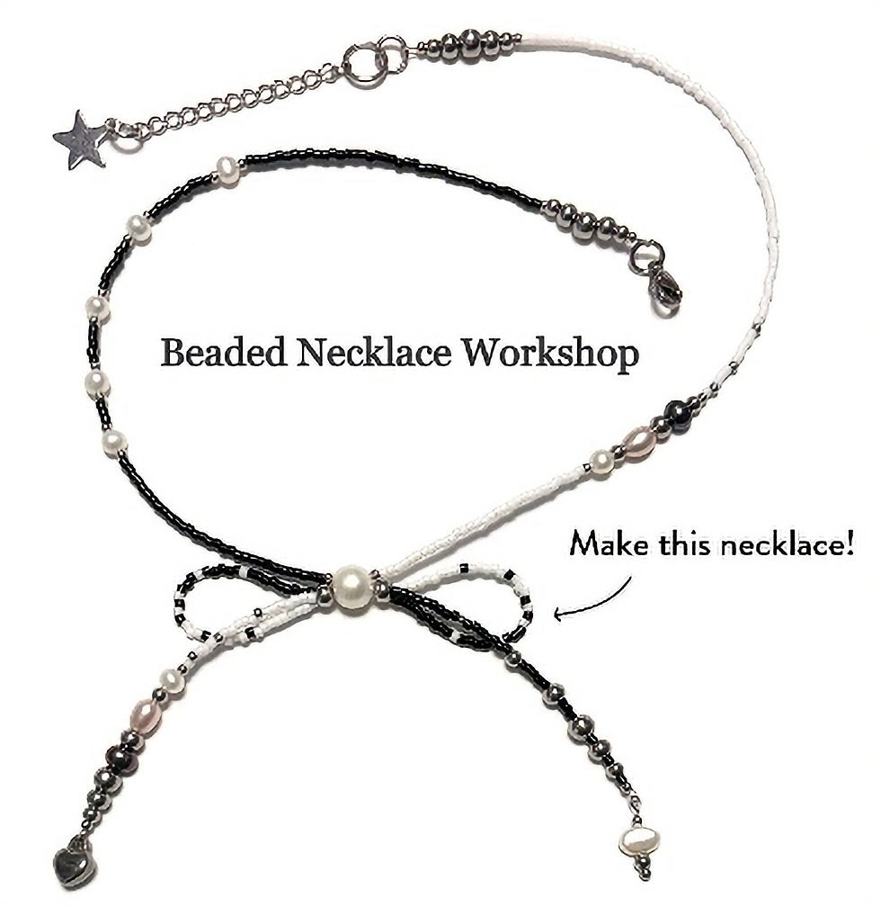 Black & White Beaded Necklace Workshop
