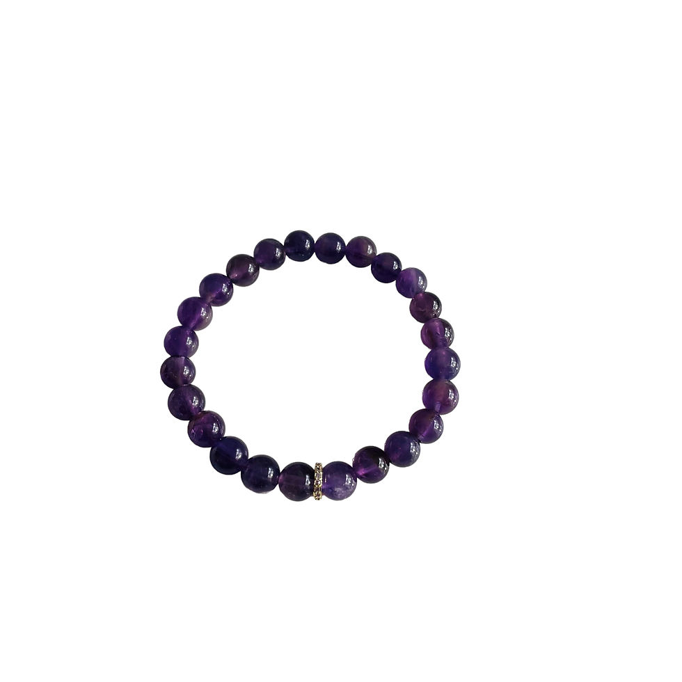 Armband Amethysten aus der Vogelperspektive