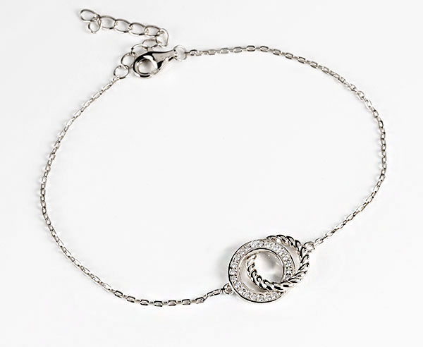 Silberarmband double ring