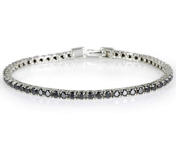 TENNISARMBAND MIT SCHWARZEN STEINEN