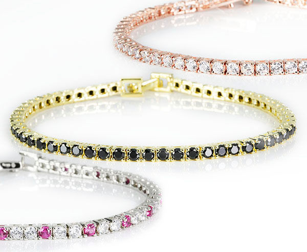TENNISARMBÄNDER IN ROSE GOLD UND SILBER