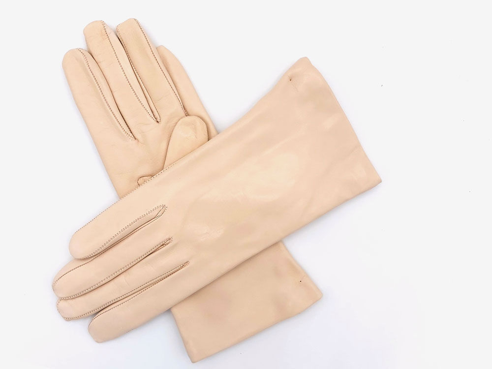 Guanti in  pelle di capretto foderati cashmere